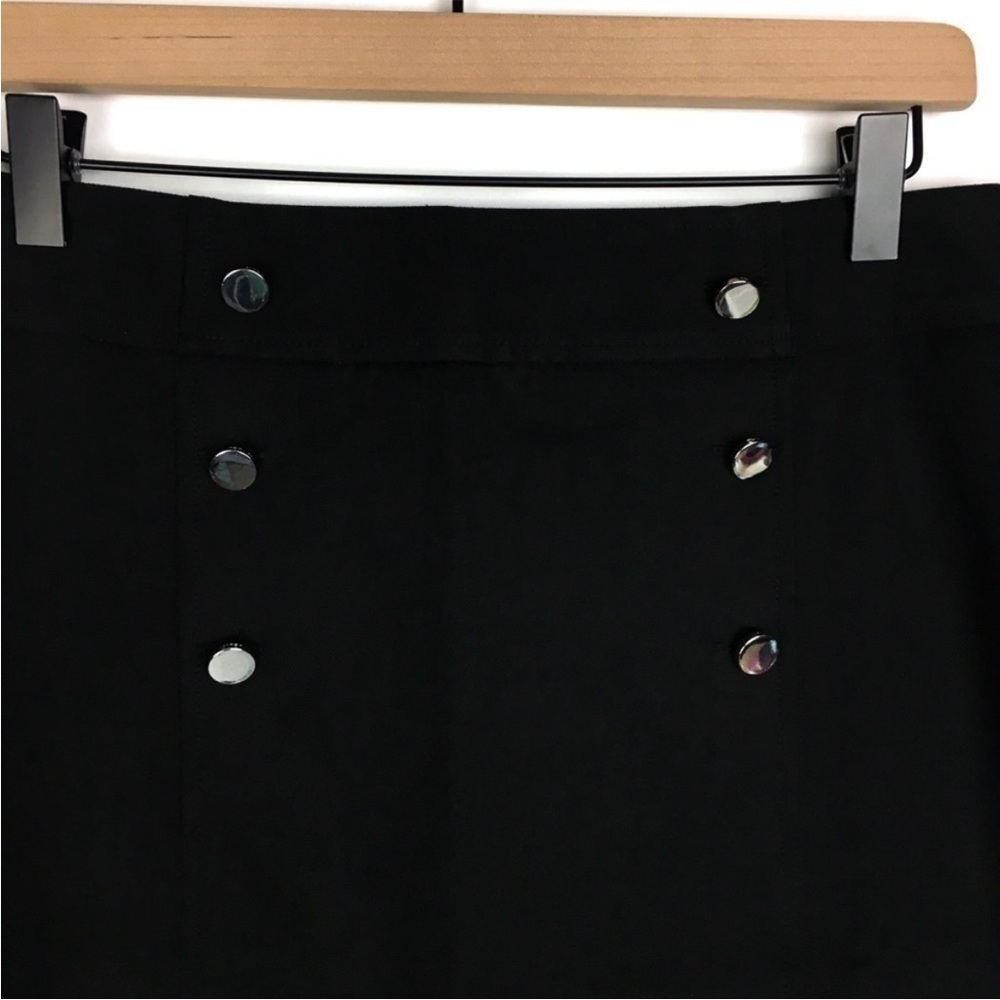 BANANA REPUBLIC Sloan Pencil Skirt Black Sailor Buttons Minimalist Size 8 NWT - Picture 3 of 13